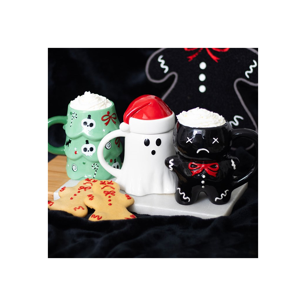 Ghost Shaped Mug with Santa Hat Lid - Image 6