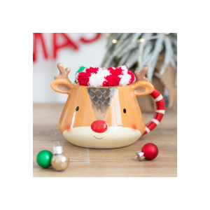 Reindeer Mug and Socks Set