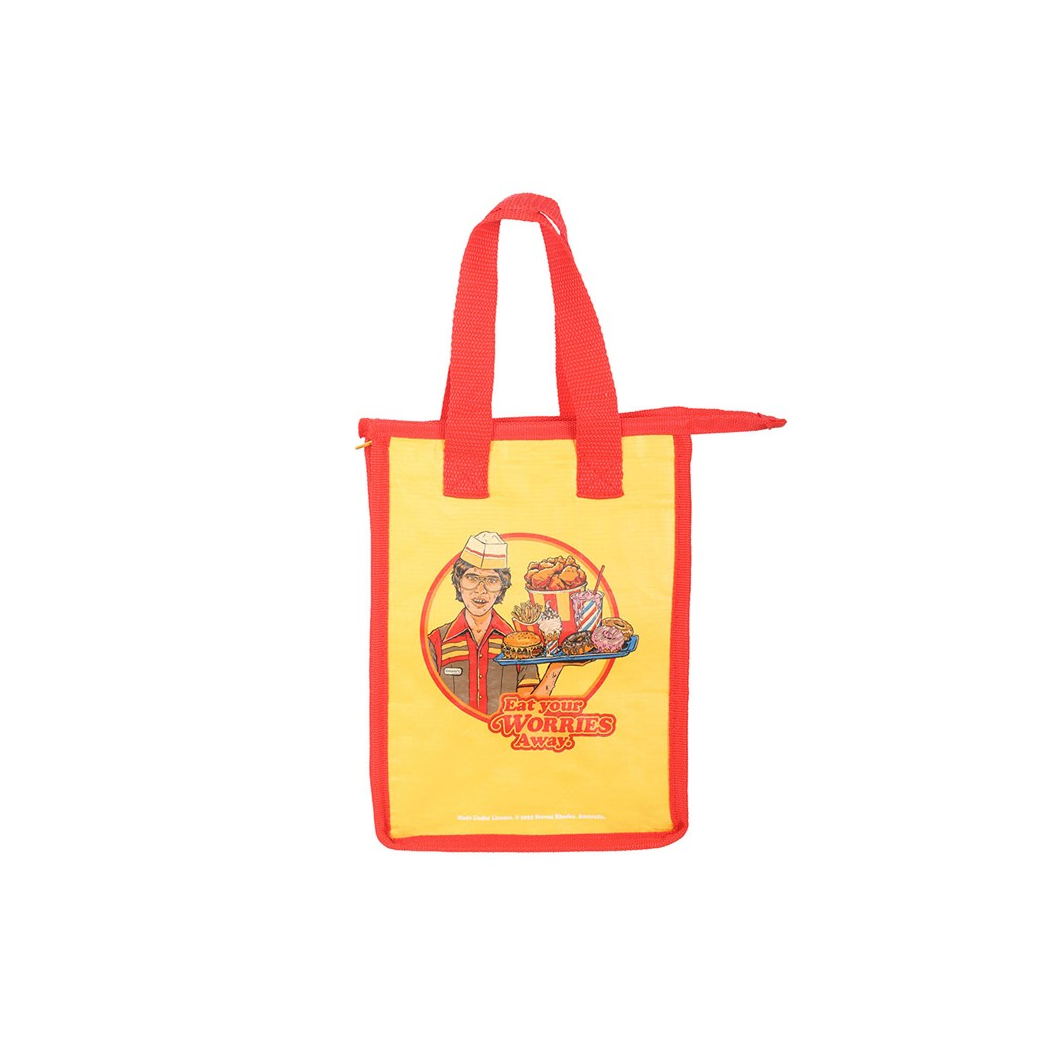 Eat Your Worries Lunch Bag by Steven Rhodes - Image 4