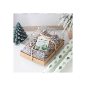 Set of 6 Pinecone Tealight Candles