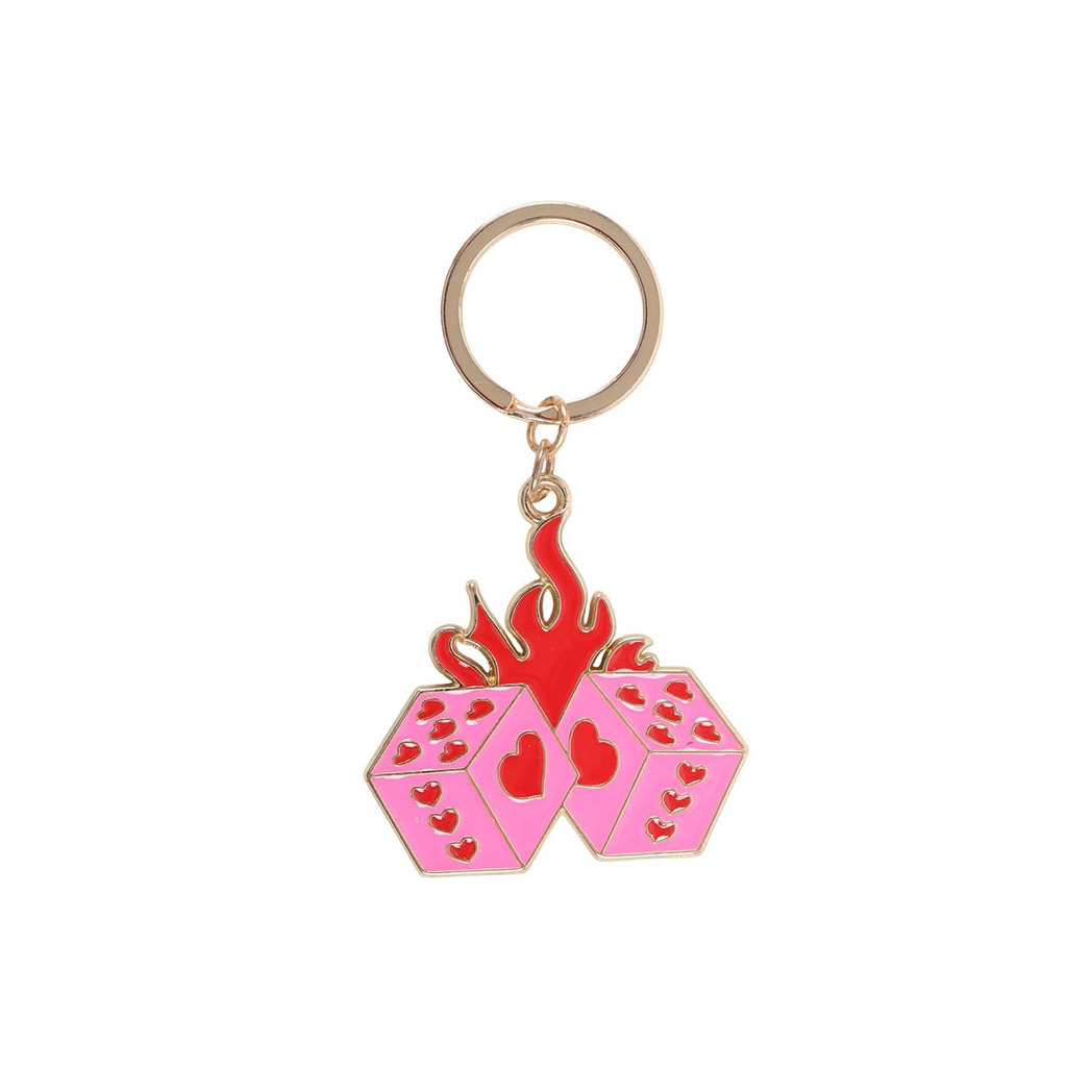 Flaming Dice Keyring - Image 3