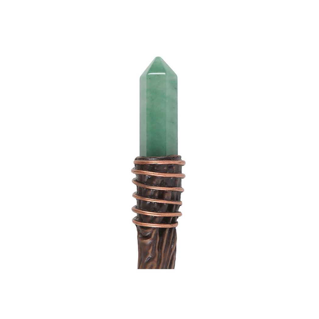 Thin Abundance Green Aventurine Crystal Wand - Image 3