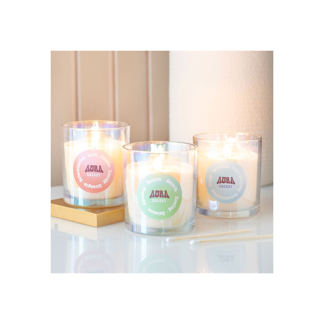 Aura Energy Juicy Raspberry Iridescent Candle - Image 5