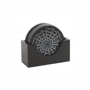 Black Spiderweb Coaster Set