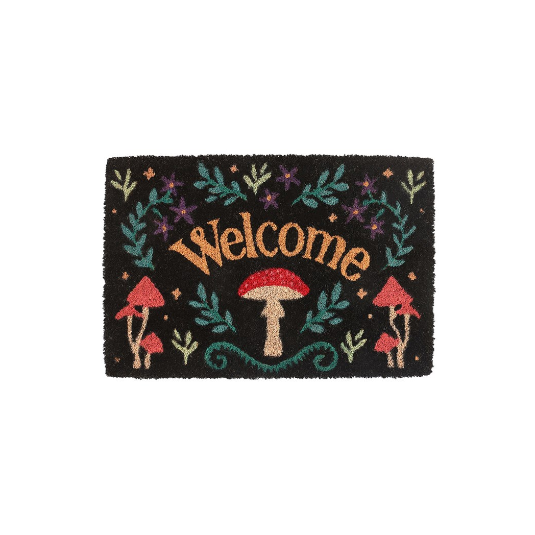 Black Mushroom Welcome Doormat - Image 2