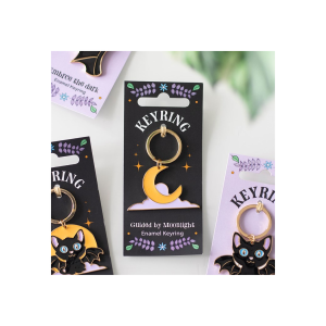 Guided by Moonlight Enamel Keyring