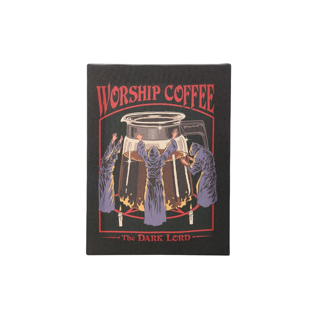 19x25cm Worship Coffee Canvas Plaque by Steven Rhodes - Image 2