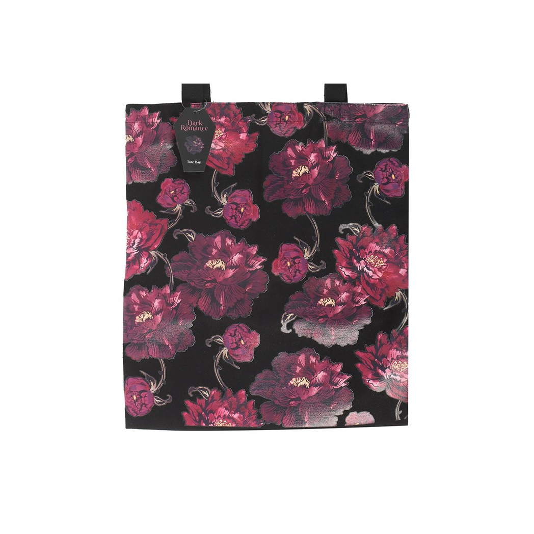 Dark Romance Floral Print Tote Bag - Image 3