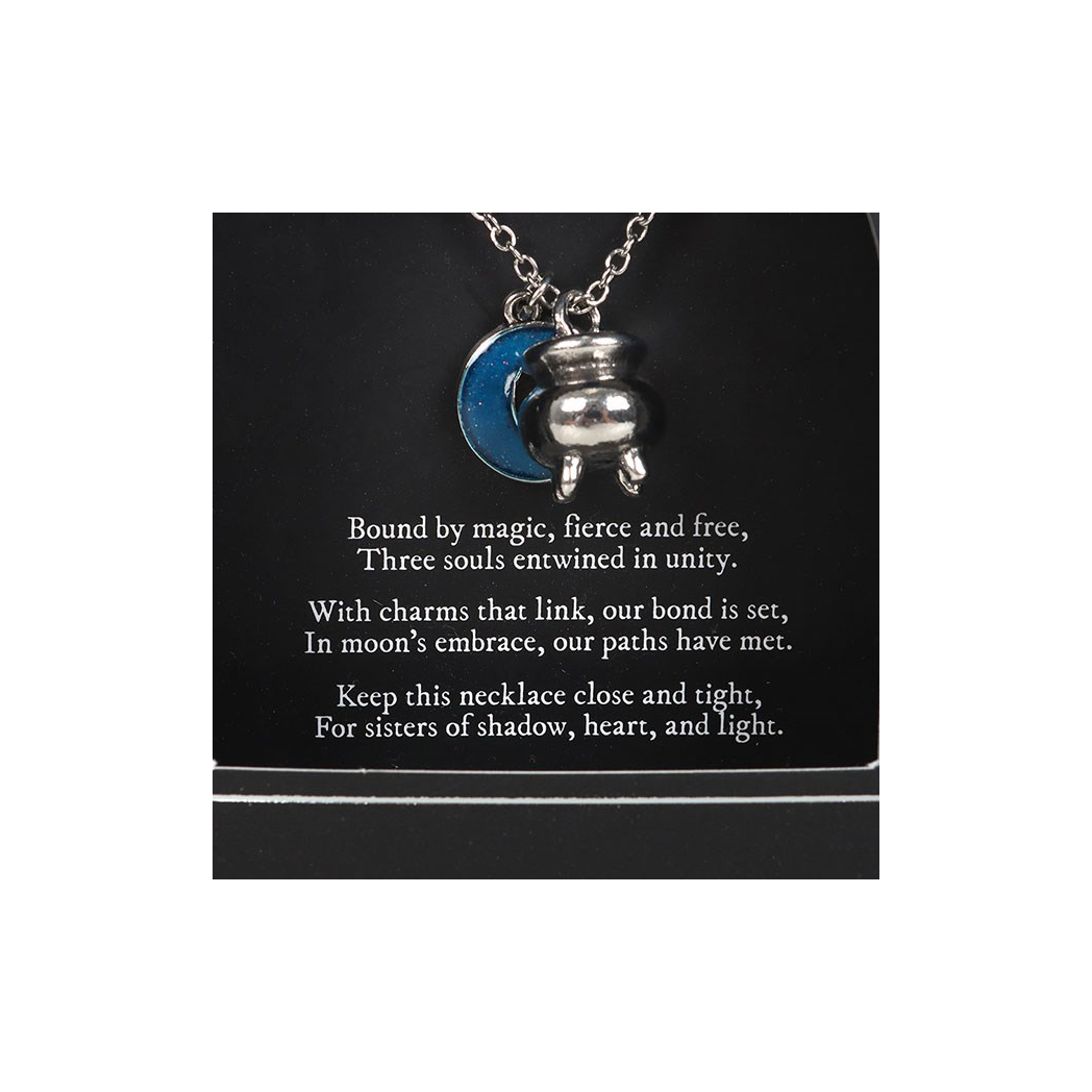 Set of 3 Coven Sisters Cauldron Charm Necklaces - Image 5