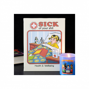 19x25cm Sick Of Your Shit Canvas Plaque by Steven Rhodes