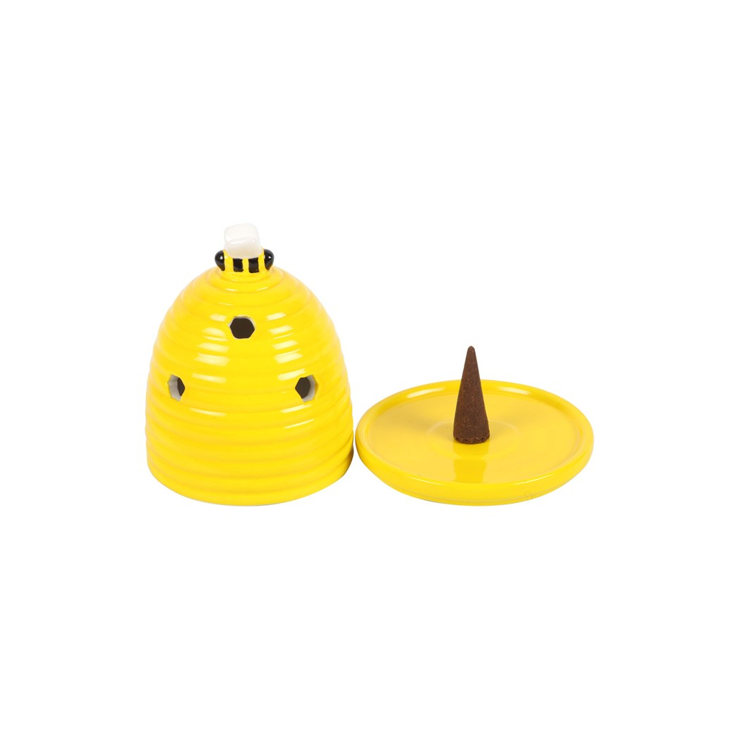Yellow Beehive Incense Cone Holder - Image 3