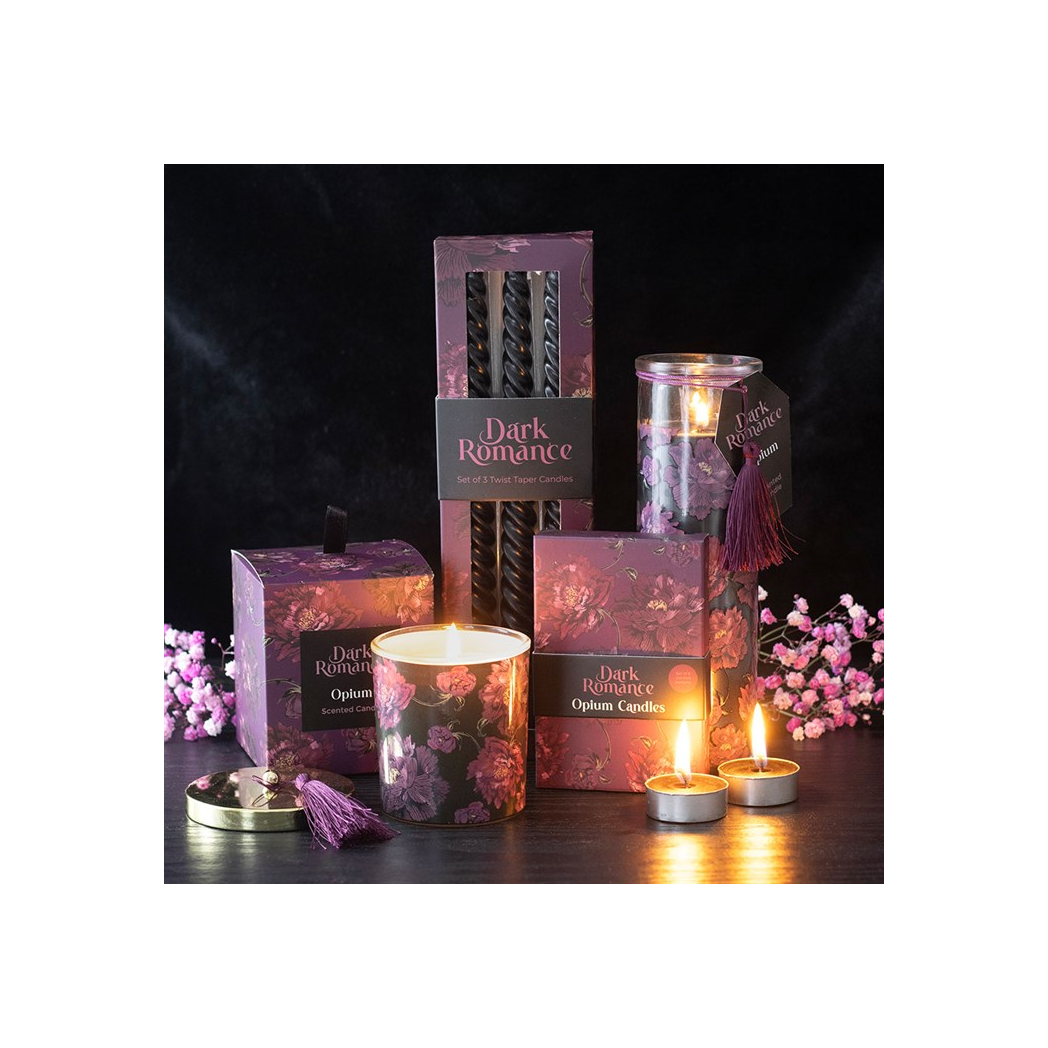 Set of 3 Dark Romance Twist Taper Candles - Image 5