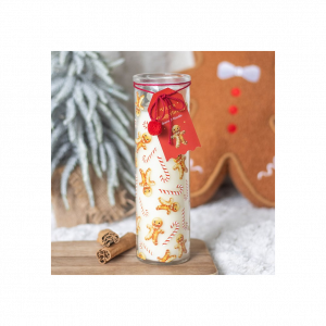 Candy Cane Warm Gingerbread Tube Candle