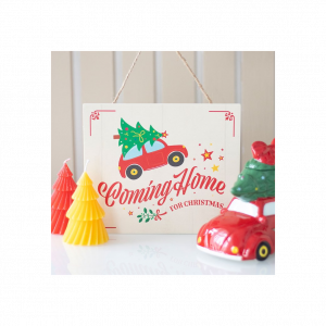 Coming Home for Christmas Hanging Sign