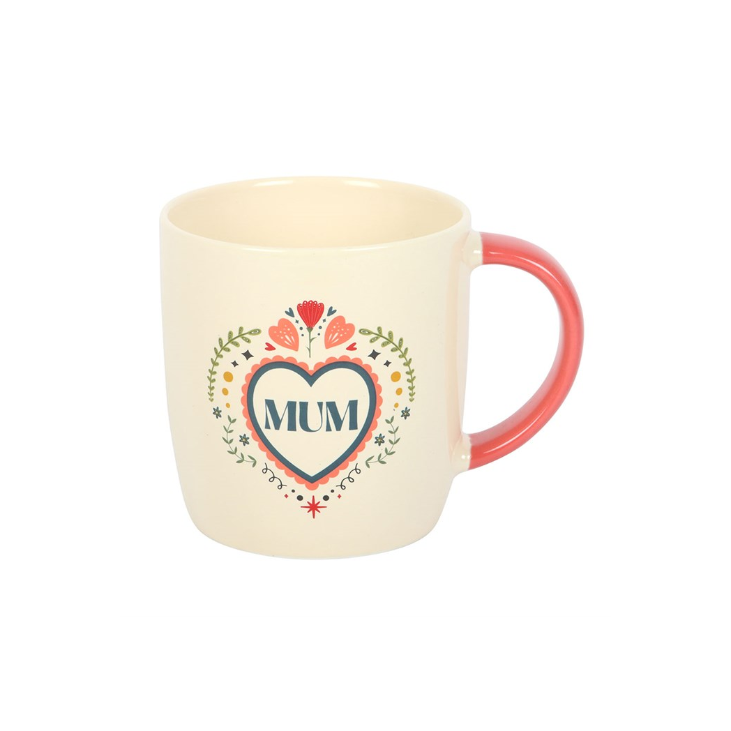 Mum Folk Heart Mug - Image 4