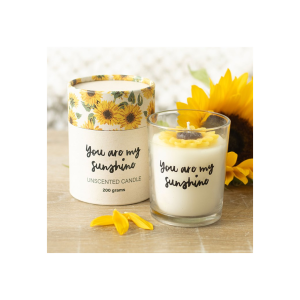 You Are My Sunshine Candle with 3D Sunflower