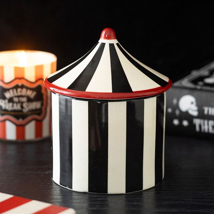 Black Striped Circus Tent Oil Burner - Image 2