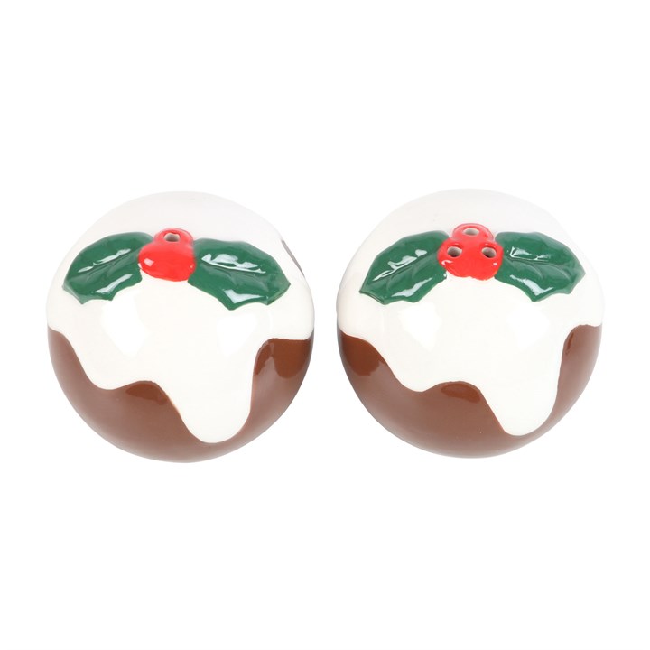Christmas Pudding Salt and Pepper Shakers - Image 3