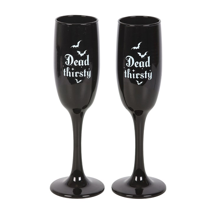 Set of 2 Dead Thirsty Champagne Flutes - Image 2