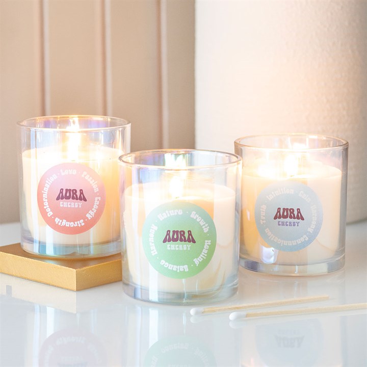 Aura Energy Lotus Mint Tea Iridescent Candle - Image 5