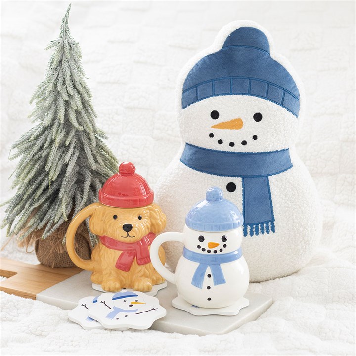 Snowman Shaped Boucle Cushion - Image 5