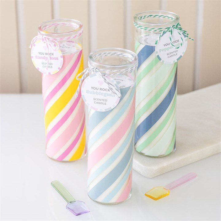 Candy Stripe Bubblegum Tube Candle - Image 5