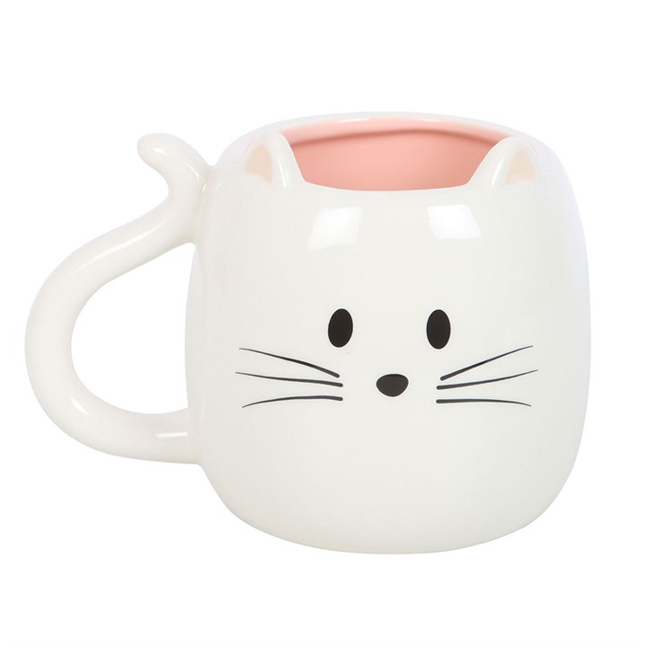 White Cat Shaped Mug - Image 2