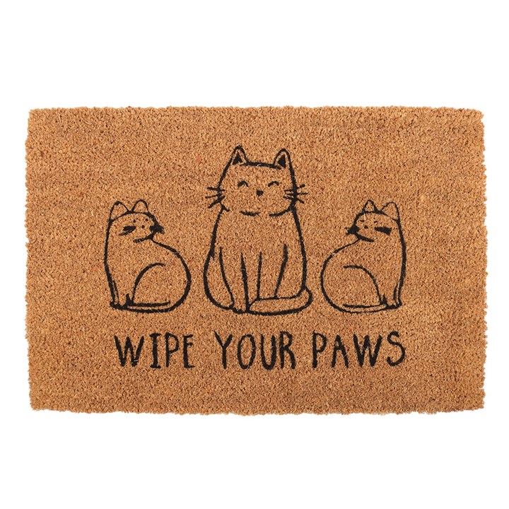 Natural Wipe Your Paws Cat Doormat - Image 2