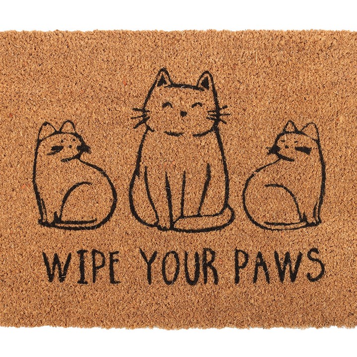 Natural Wipe Your Paws Cat Doormat - Image 3