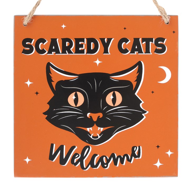 Scaredy Cats Welcome Hanging Sign - Image 3