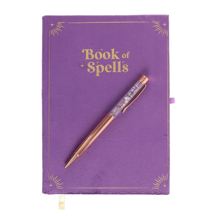 Book of Spells Journal with Amethyst Crystal Pen - Image 3