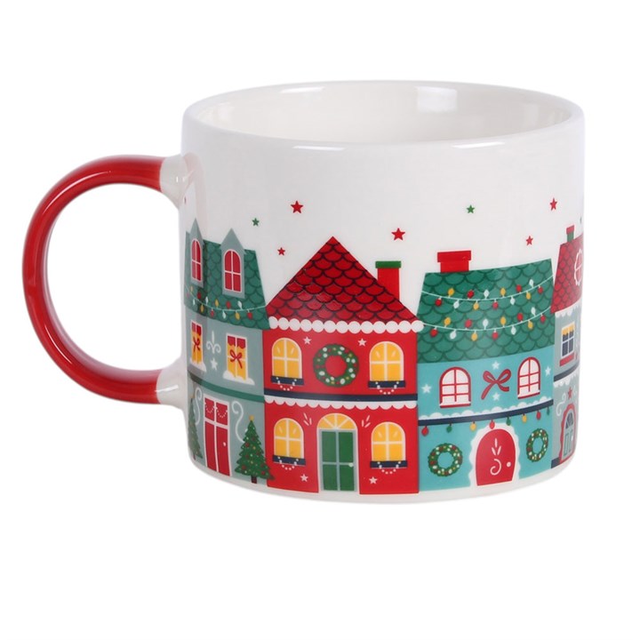 Christmas Street Print Mug - Image 4