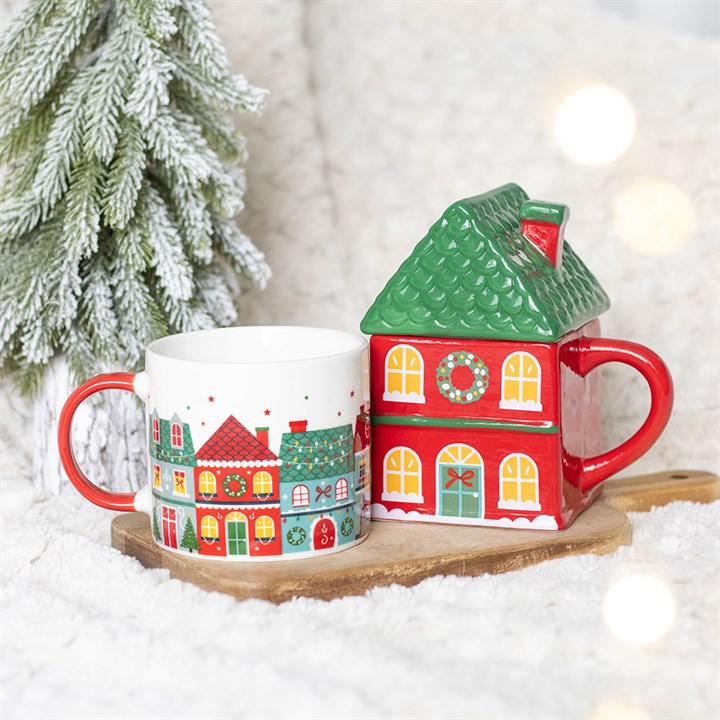 Christmas Street Print Mug - Image 6