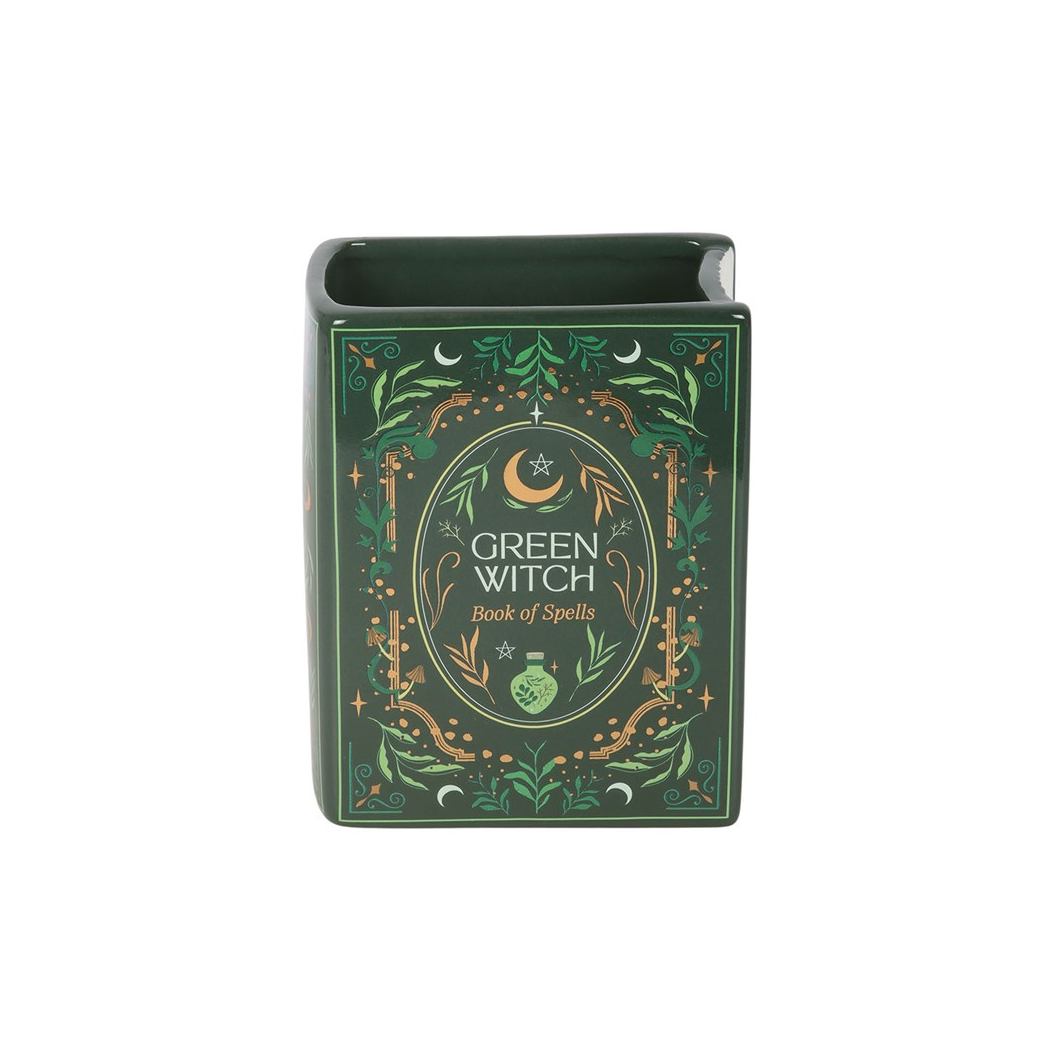 Green Witch Book Shaped Vase - Image 3