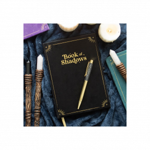 Book of Shadows Journal with Black Obsidian Crystal Pen