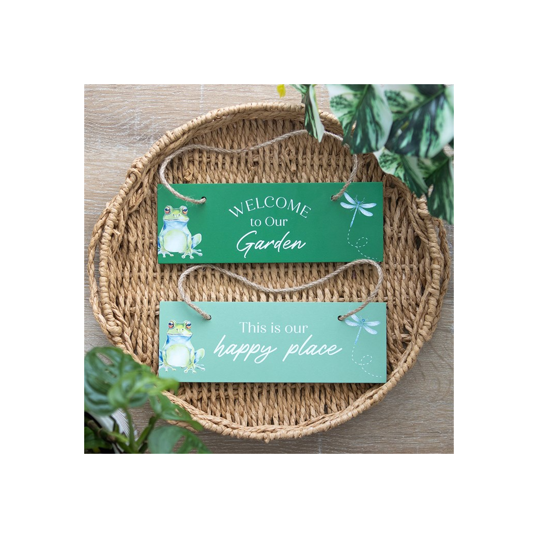 Light Green This is Our Happy Place Hanging Sign - Image 5