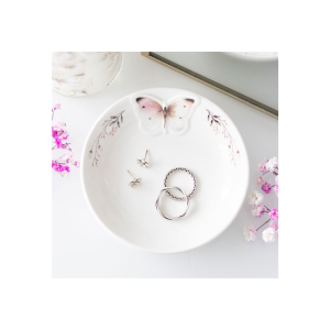 White Butterfly Trinket Dish