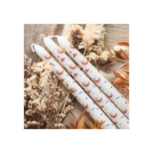 Set of 3 Harvest Moon Taper Candles