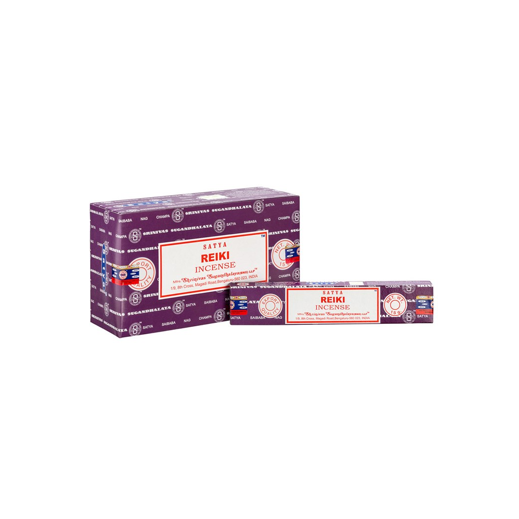 Set of 12 Packets of Reiki Incense Sticks by Satya