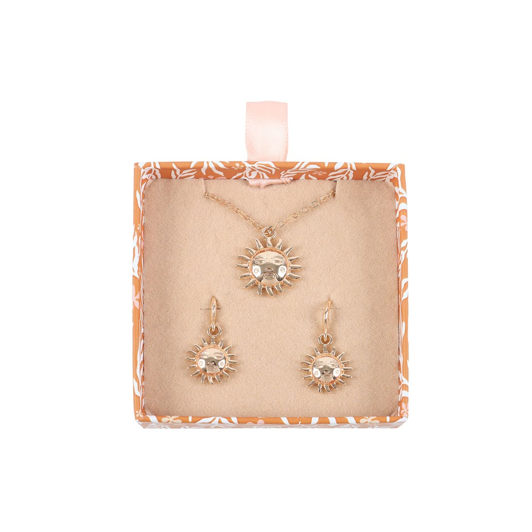 Sun Earring and Necklace Set - Image 3