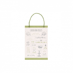 30cm Happy Camper Caravan Rules Hanging Sign