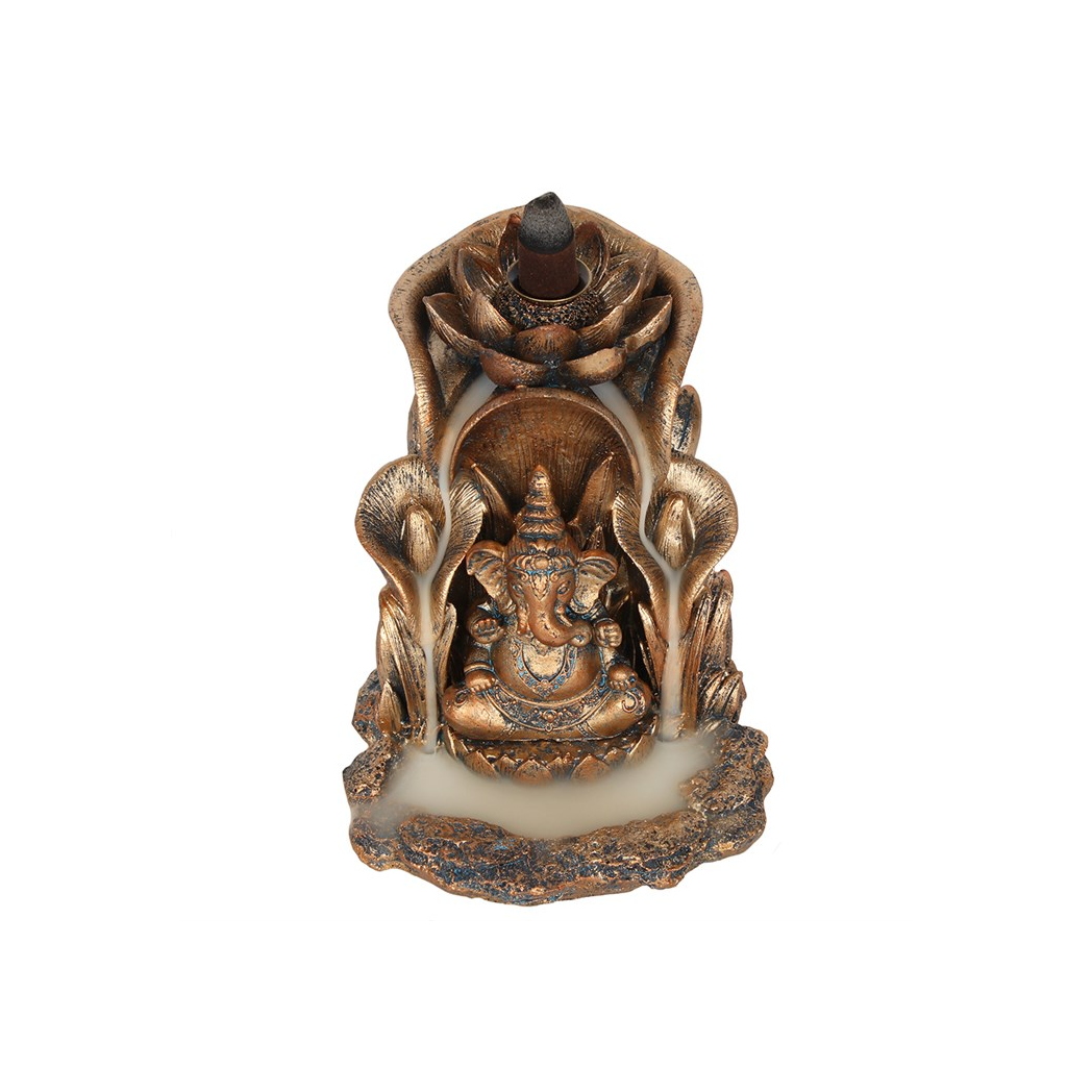 Bronze Ganesh Backflow Incense Burner - Image 2