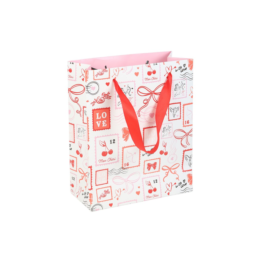 Valentine Postage Stamp Print Gift Bag - Image 4