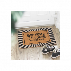 Black Welcome to the Circus Doormat