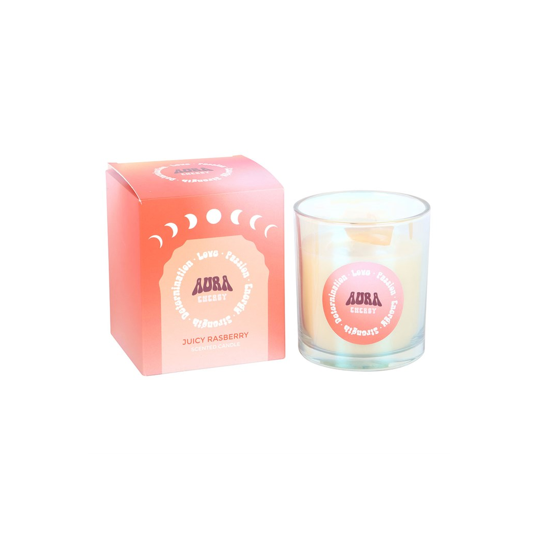 Aura Energy Juicy Raspberry Iridescent Candle - Image 2