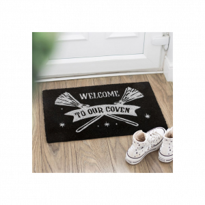 Black Welcome to Our Coven Doormat