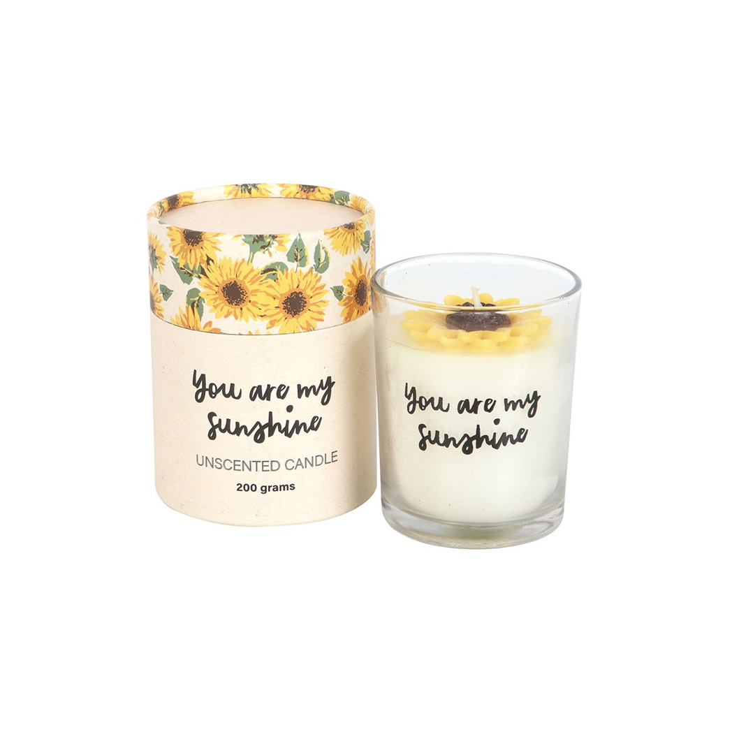 You Are My Sunshine Candle with 3D Sunflower - Image 3