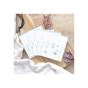 Floral Glass Coaster Set