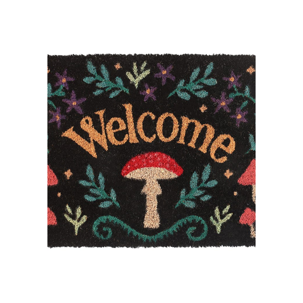 Black Mushroom Welcome Doormat - Image 3