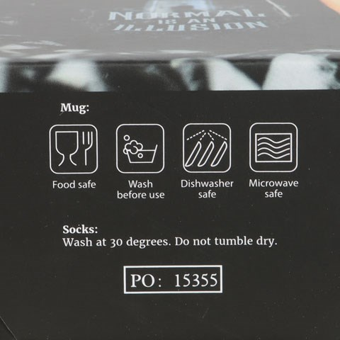 Normal is an Illusion Gothic Mug and Socks Set - Image 6